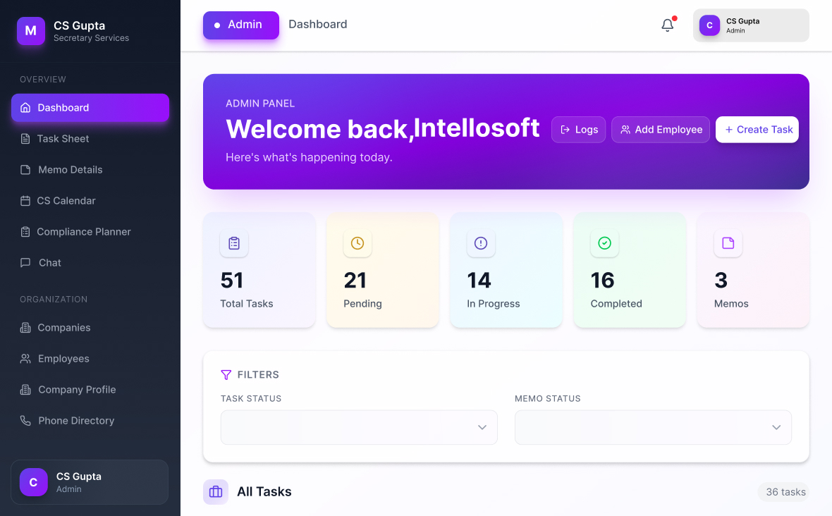 Practice Management Software for Company Secretaries | CSync